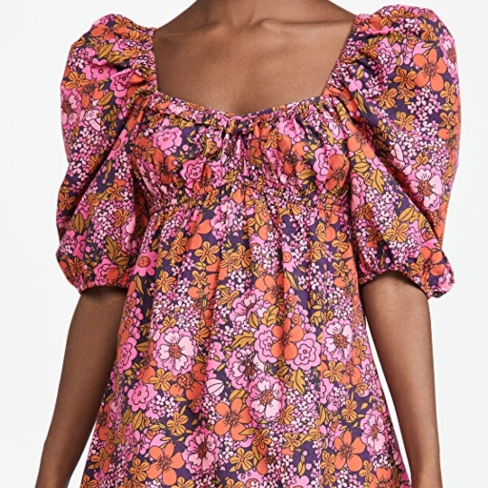 Pink and Red Floral Rahi Dress XS